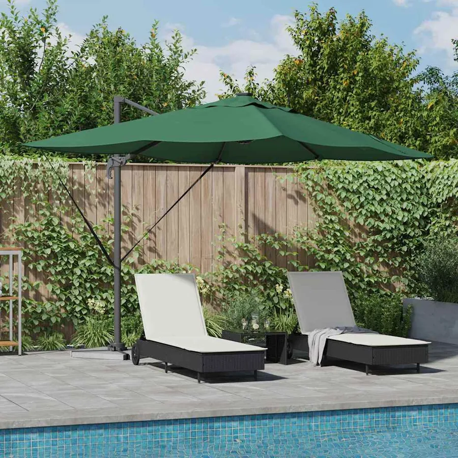 Parasol Vert 352 x 251 x 265 cm Polyester et Aluminium