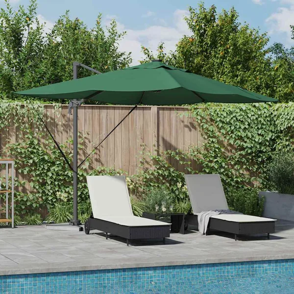 Parasol Vert 352 x 251 x 265 cm Polyester et Aluminium