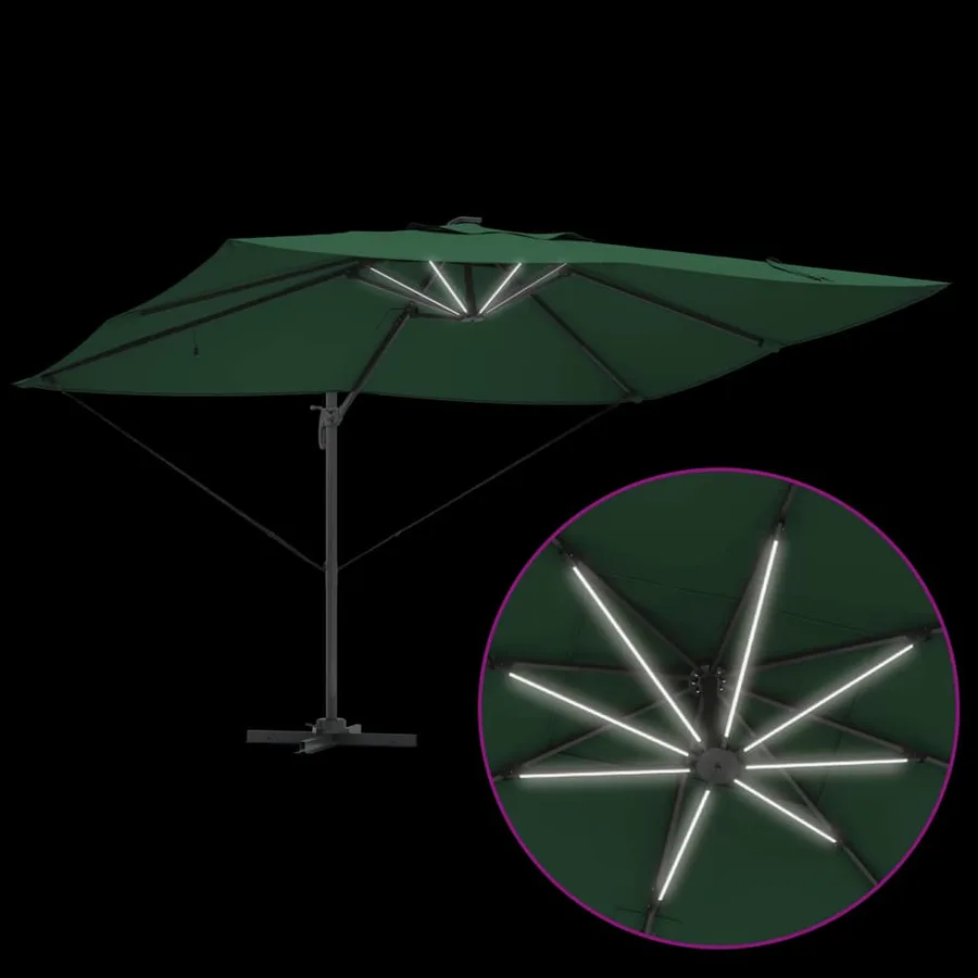 Parasol Vert 352 x 251 x 265 cm Polyester et Aluminium - 11