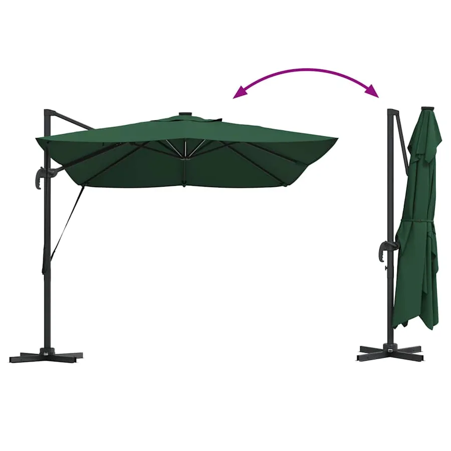 Parasol Vert 352 x 251 x 265 cm Polyester et Aluminium - 14