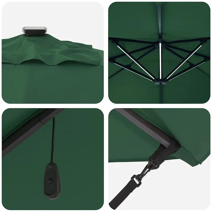 Parasol Vert 352 x 251 x 265 cm Polyester et Aluminium - 9