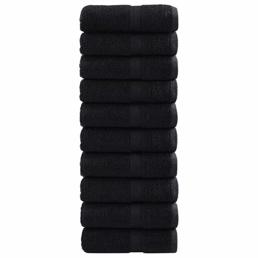 Serviette Invité SOLUND 50 pc Noir 30 x 30 cm 550 gsm - 2