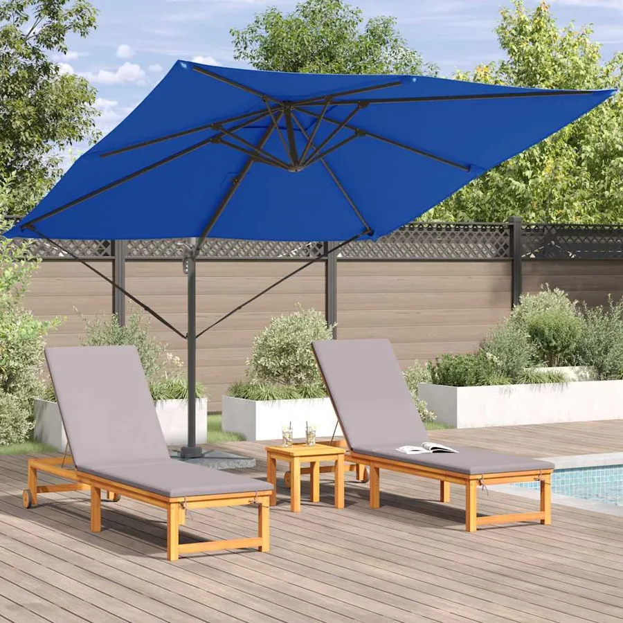Parasol Roma Bleu 286 x 284 x 265 cm Aluminium et polyester - 4