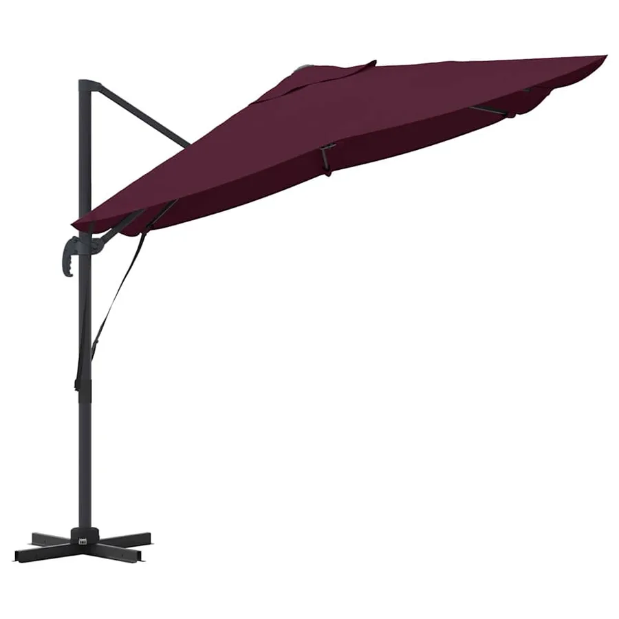 Parasol Bordeaux 351 x 250 x 260 cm Polyester et Aluminium - 6