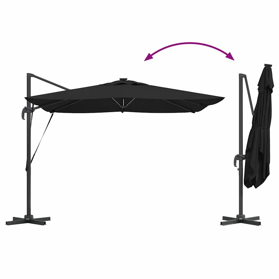 Parasol Noir 286 x 284 x 270 cm Aluminium et polyester - 14