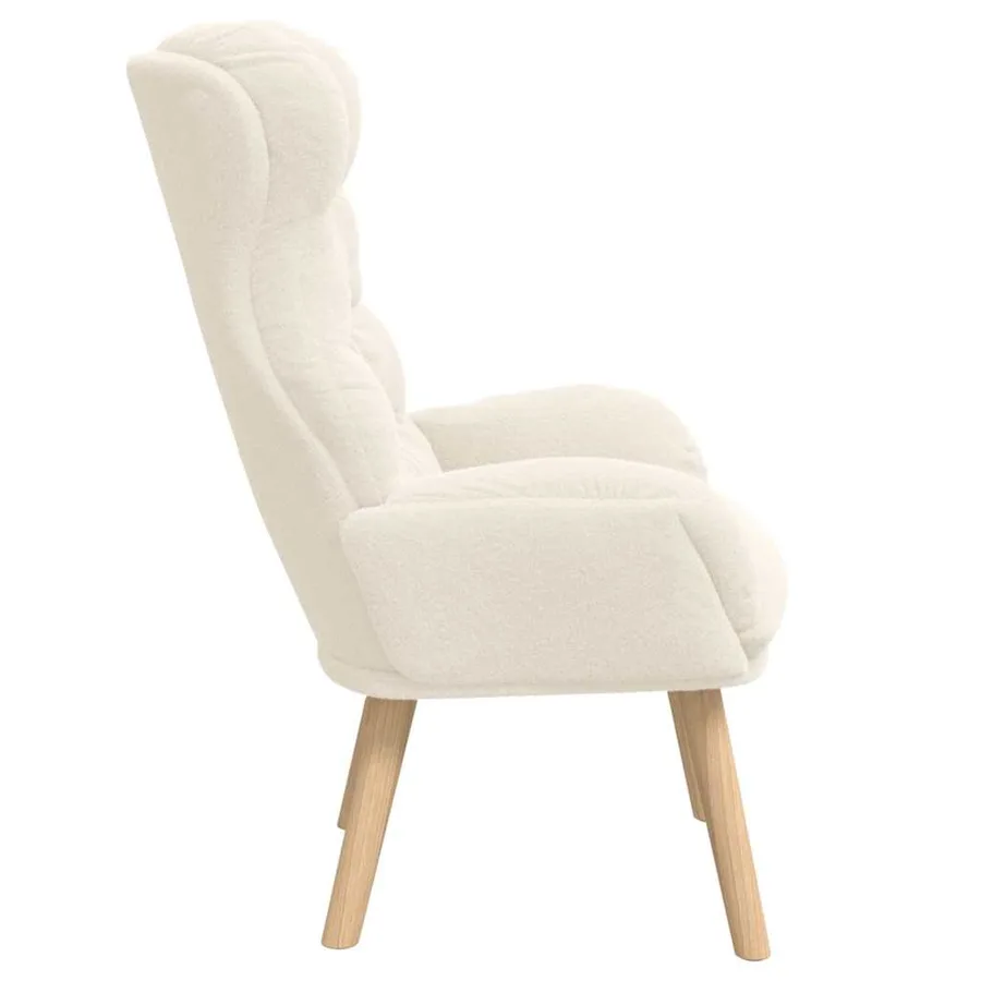 fauteuil Crème 69 x 74 x 93 cm Tissu Sherpa - 5