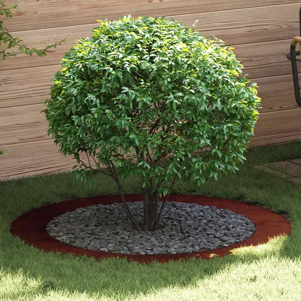 adapté pour anneau d'arbre plat Rouillé Ø90/120 cm