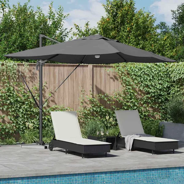Parasol Anthracite 351 x 250 x 253 cm Polyester et Aluminium