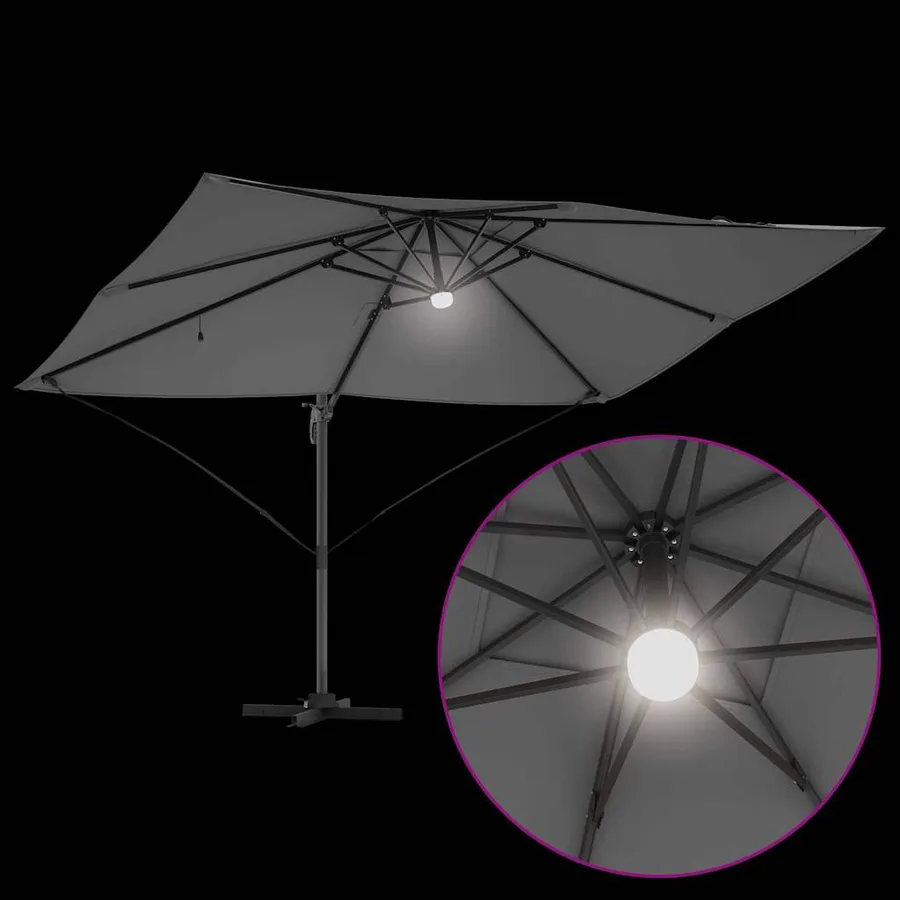 Parasol Anthracite 351 x 250 x 253 cm Polyester et Aluminium - 11