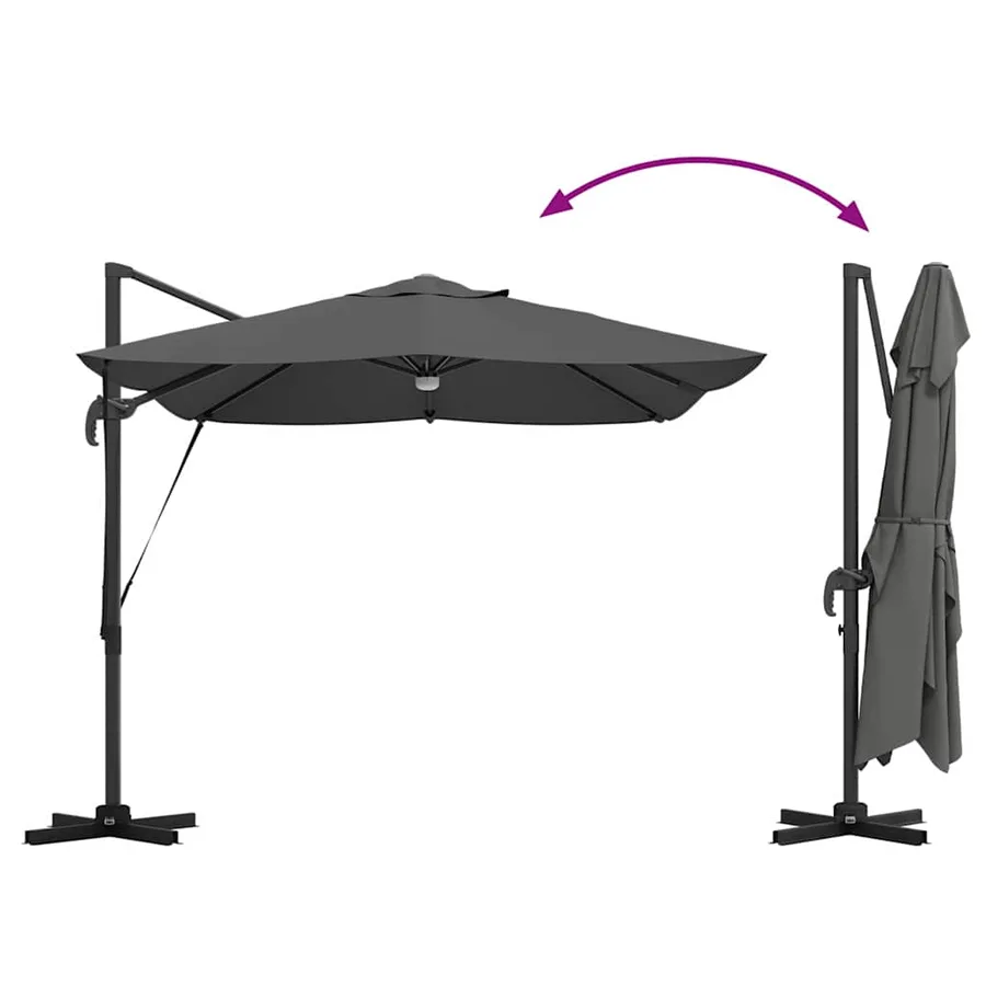 Parasol Anthracite 351 x 250 x 253 cm Polyester et Aluminium - 14