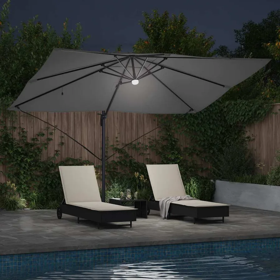Parasol Anthracite 351 x 250 x 253 cm Polyester et Aluminium - 4