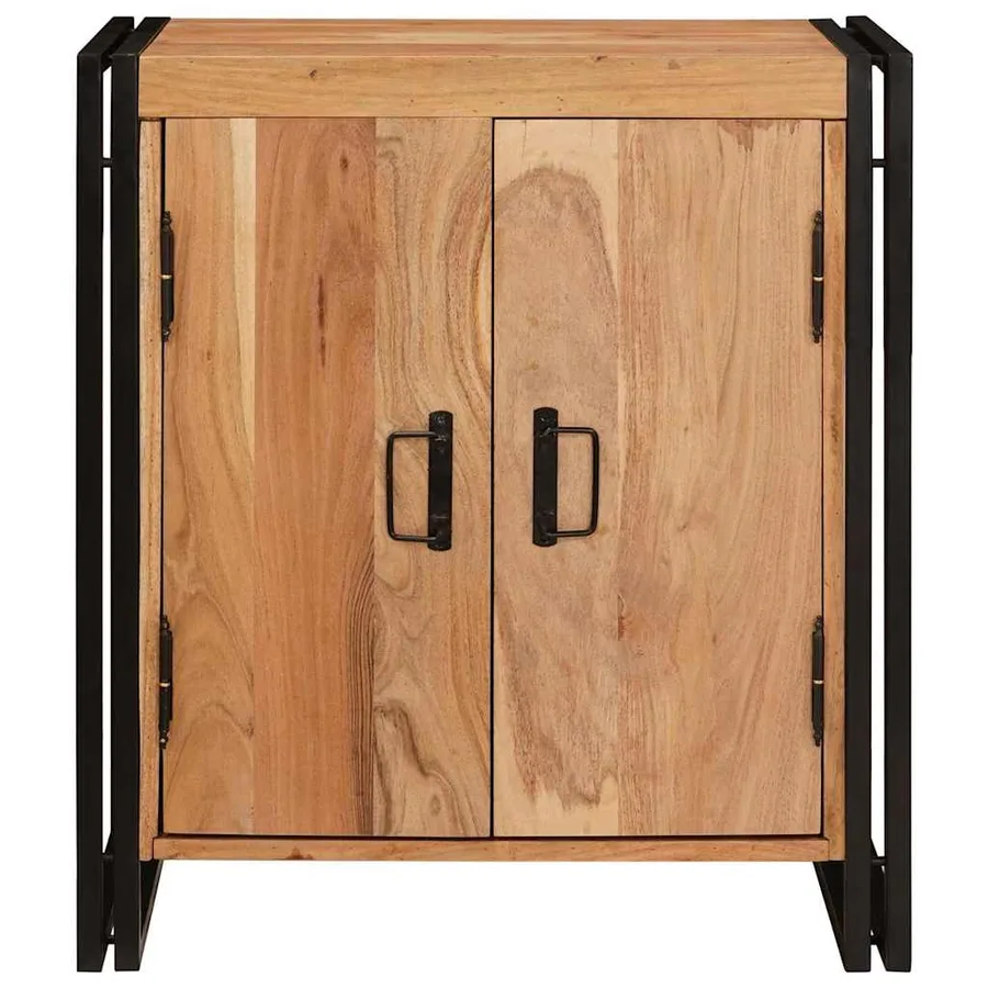 Cabinet de chevet Marron 66 x 35 x 76 cm Bois d'acacia massif - 5