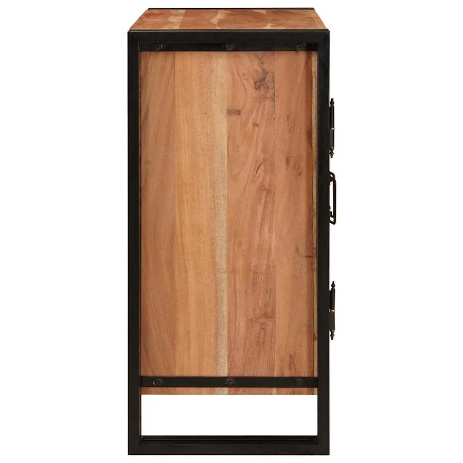 Cabinet de chevet Marron 66 x 35 x 76 cm Bois d'acacia massif - 6