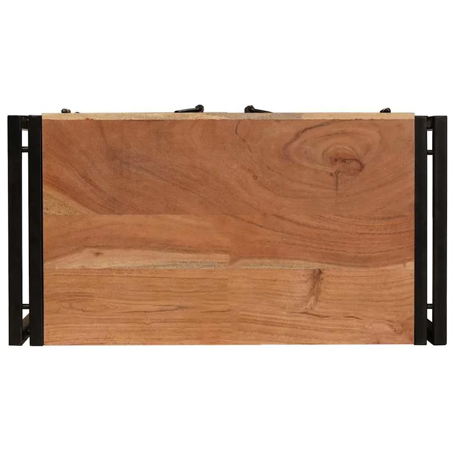 Cabinet de chevet Marron 66 x 35 x 76 cm Bois d'acacia massif - 8