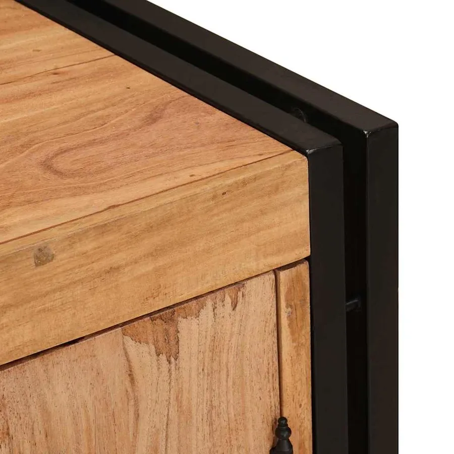 Cabinet de chevet Marron 66 x 35 x 76 cm Bois d'acacia massif - 9