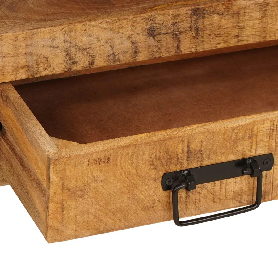 Armoire de coiffeuse avec tiroir Marron Bois de mangue massif - 11