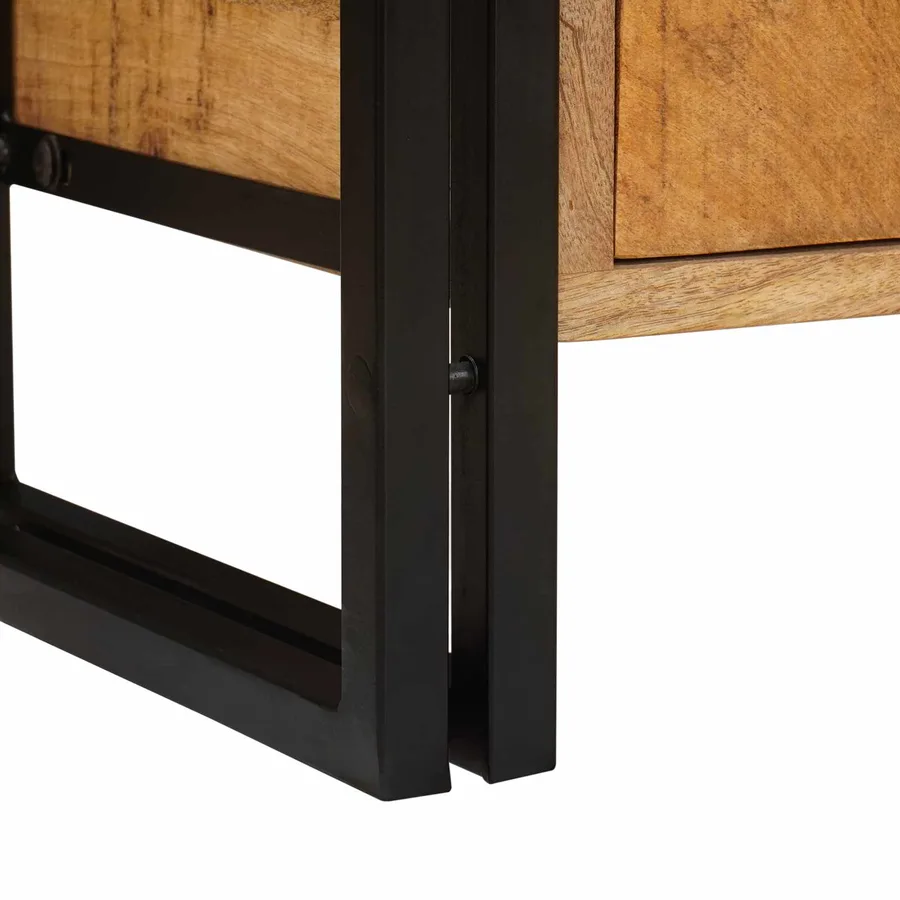 Armoire de coiffeuse avec tiroir Marron Bois de mangue massif - 13