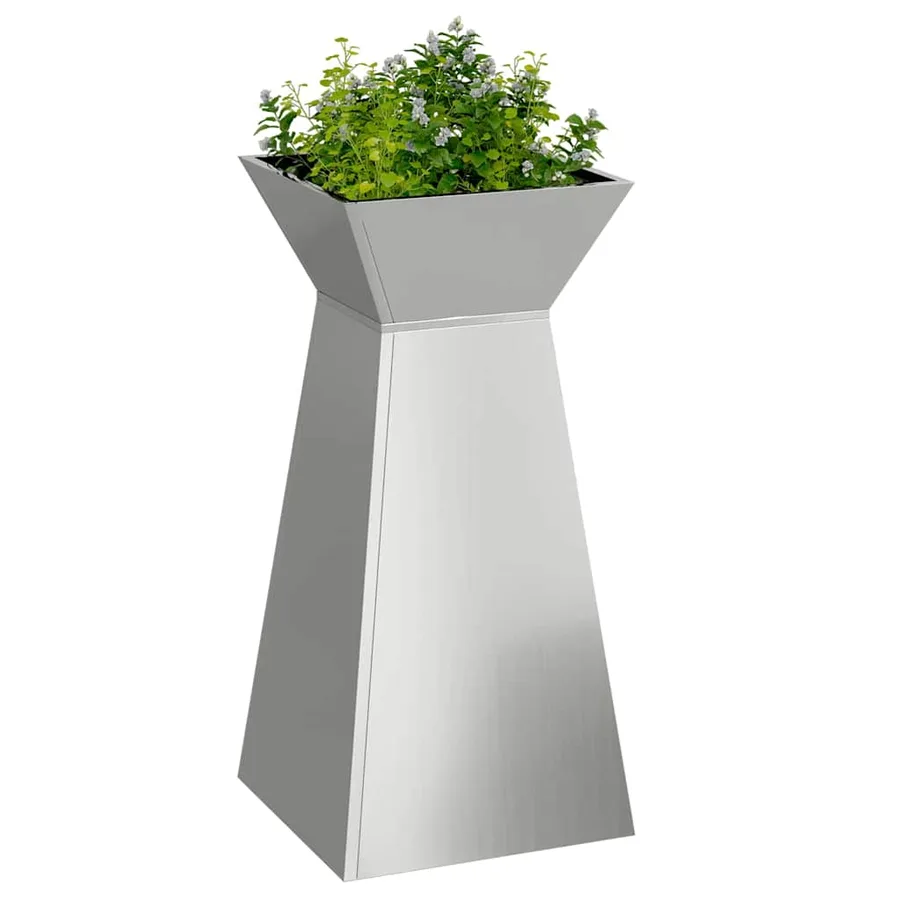 Jardinière à pilier Argent 35 x 35 x 73 cm - 3