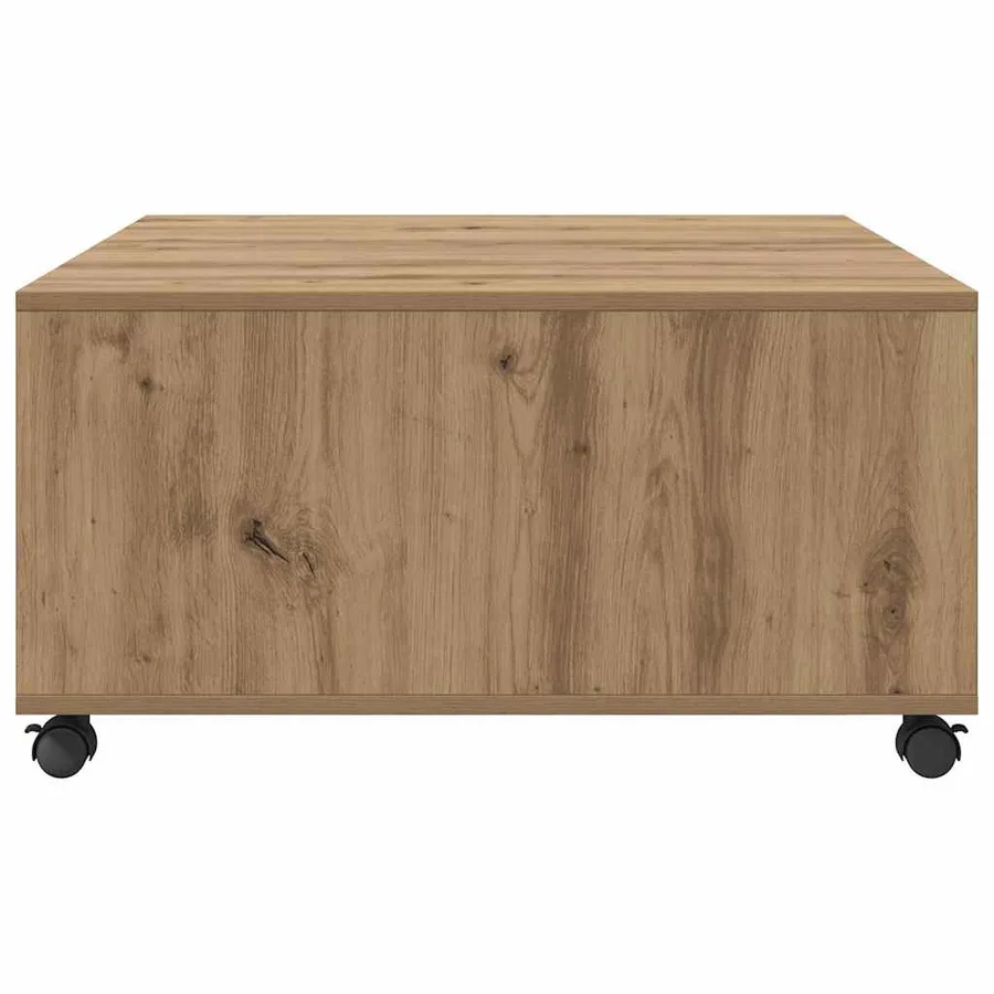 Table basse Chêne artisanal 75 x 75 x 38 cm Bois d'ingénierie - 6