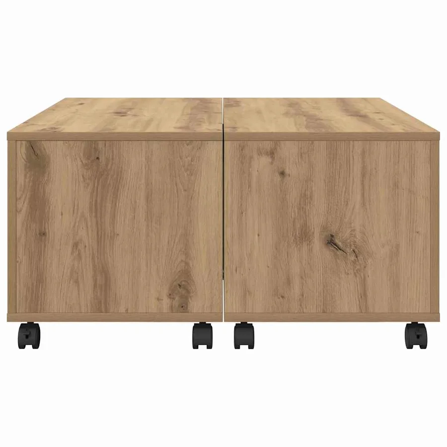 Table basse Chêne artisanal 75 x 75 x 38 cm Bois d'ingénierie - 7