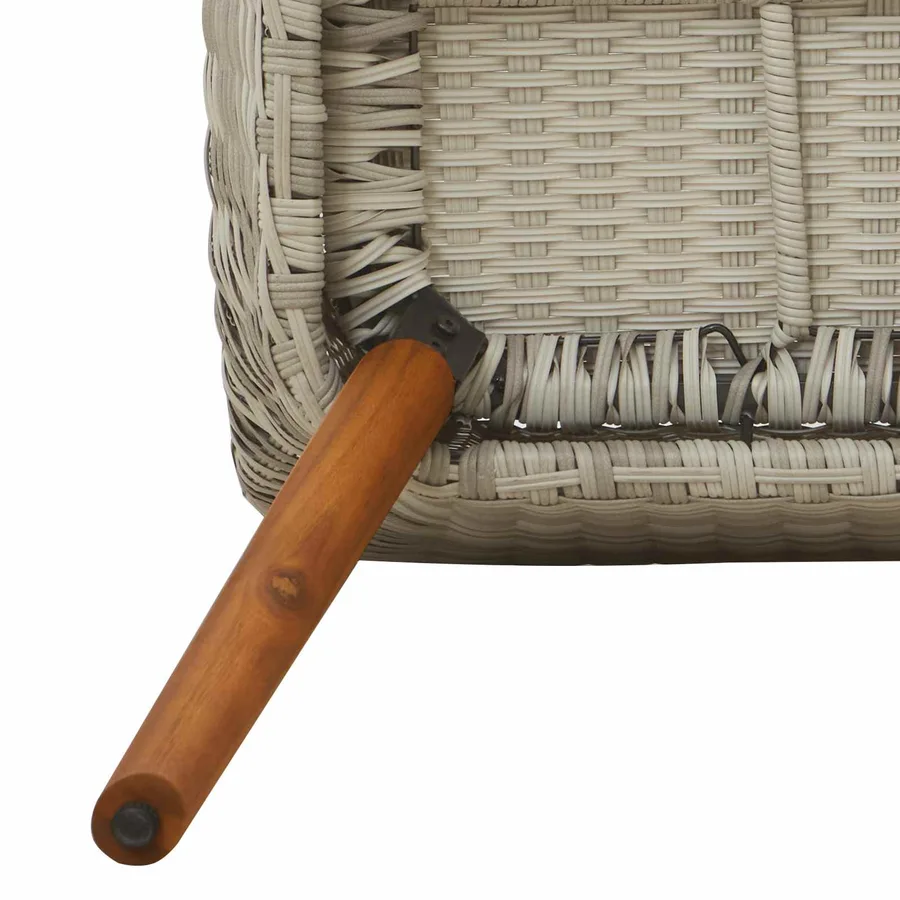 Ensemble de salle à manger pour jardin 5 pcs Gris clair - 9