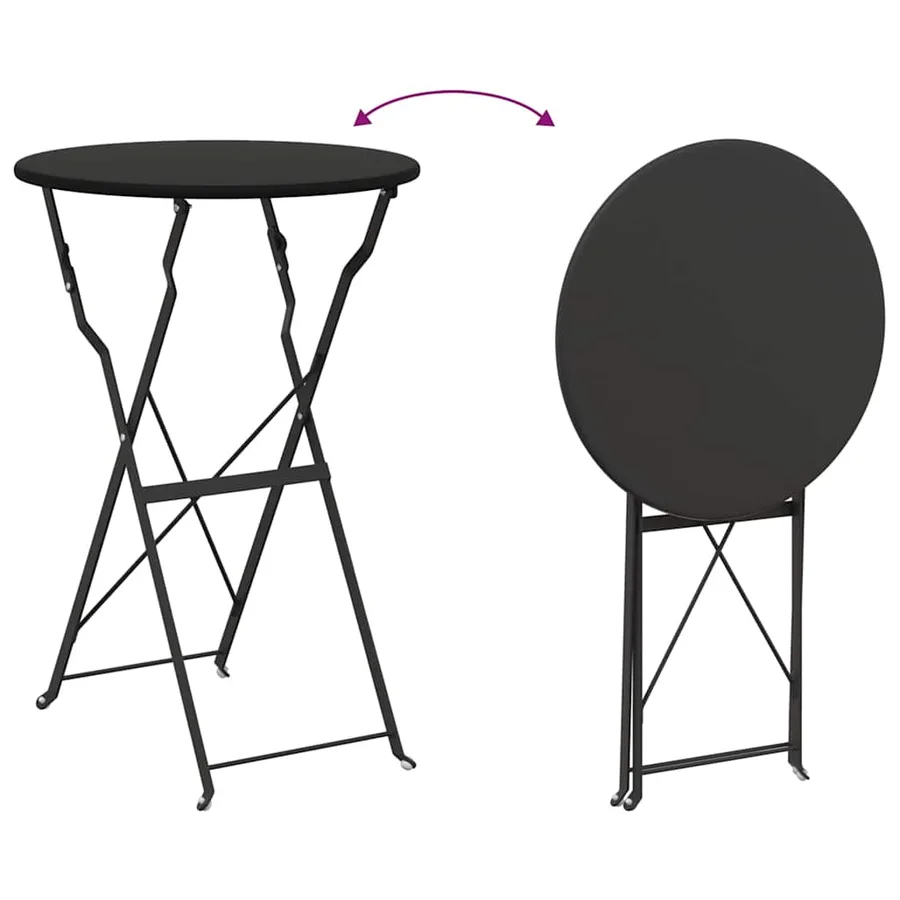 Table bistrot Anthracite Ø 50 x 71 cm Acier revêtu de poudre - 9