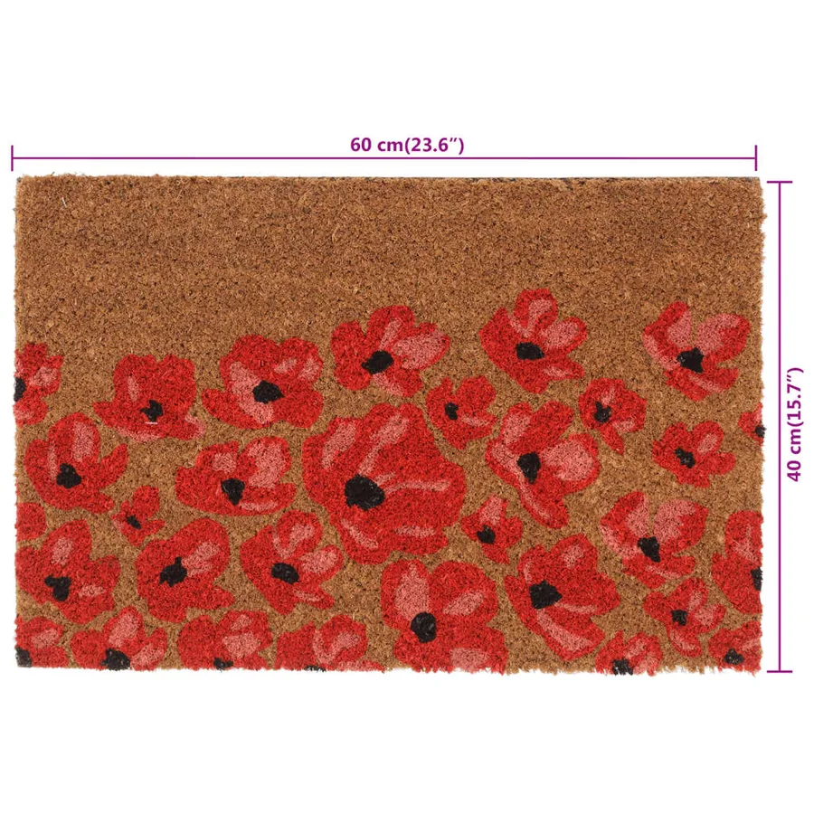 Tapis de porte naturel 40x60 cm fibre de coco touffeté - 6