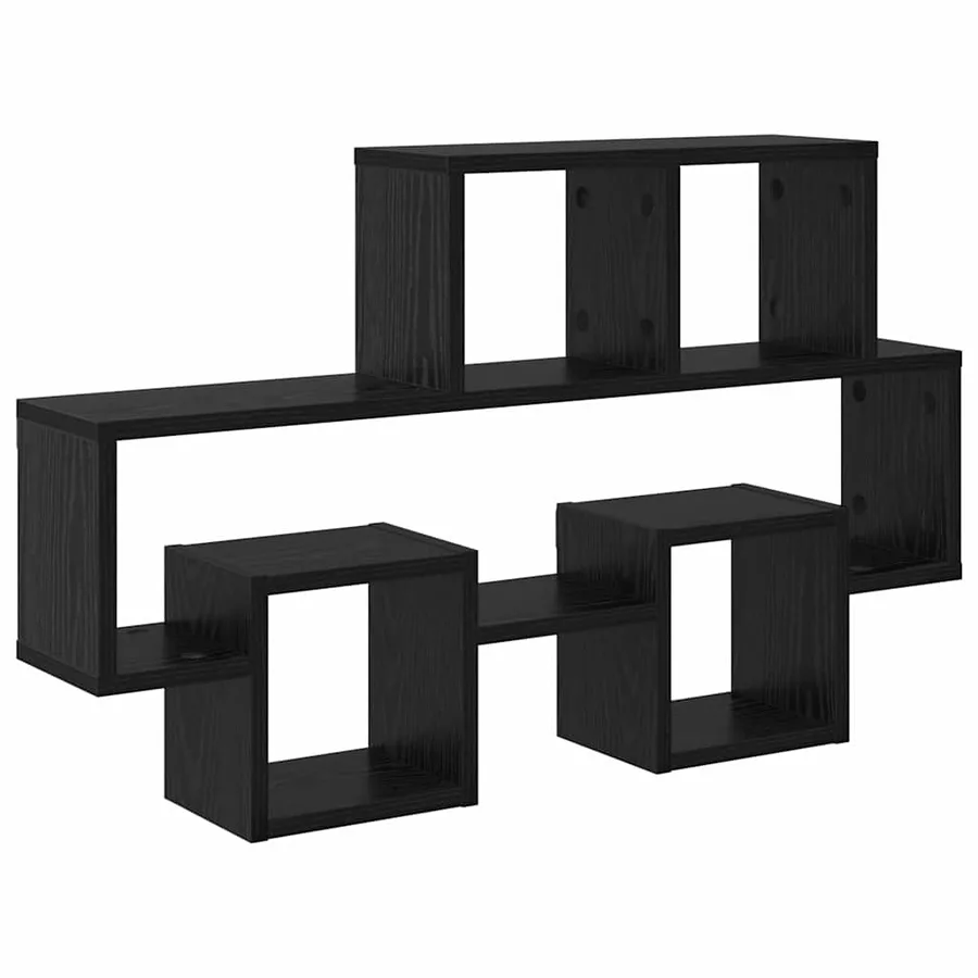 Étagère Murale Chêne noir 82 x 15 x 51 cm Bois d'ingénierie - 2