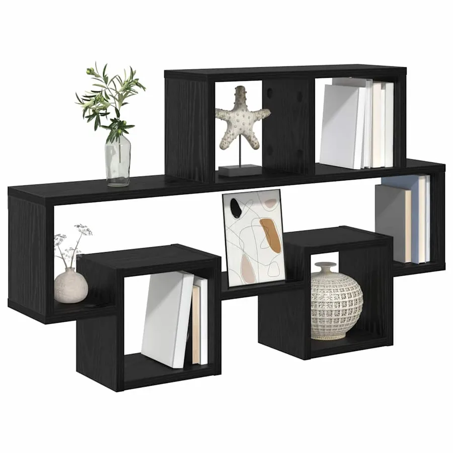 Étagère Murale Chêne noir 82 x 15 x 51 cm Bois d'ingénierie - 3