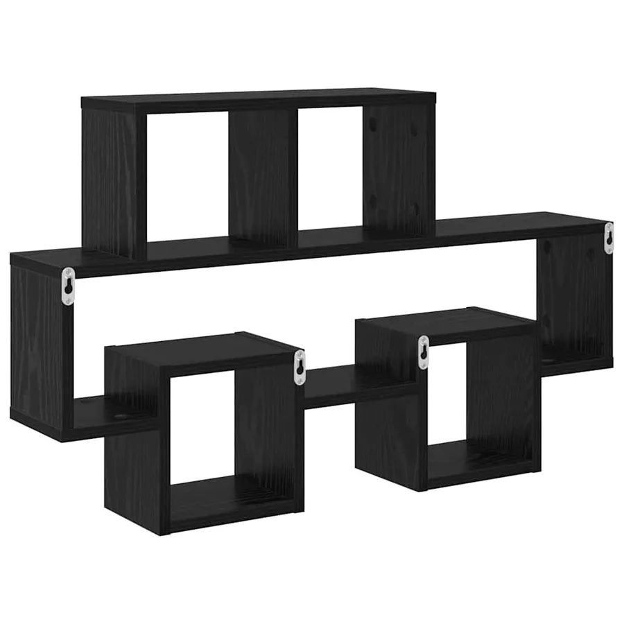 Étagère Murale Chêne noir 82 x 15 x 51 cm Bois d'ingénierie - 7