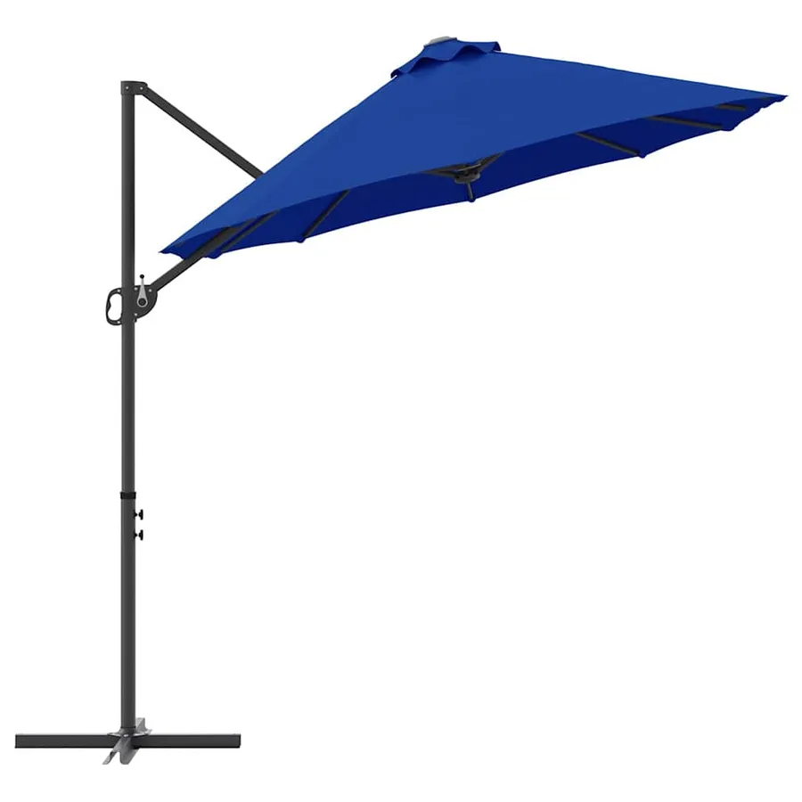 Parasol 372 x 198 x 243 cm Polyester et Aluminium Azur - 6