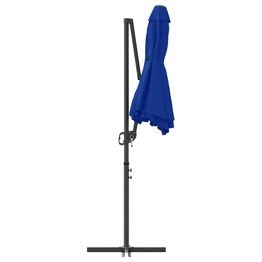 Parasol 372 x 198 x 243 cm Polyester et Aluminium Azur - 7