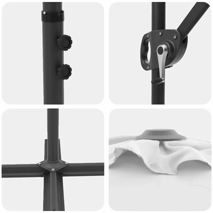 Parasol Sable 372 x 198 x 243 cm Polyester et Aluminium - 9