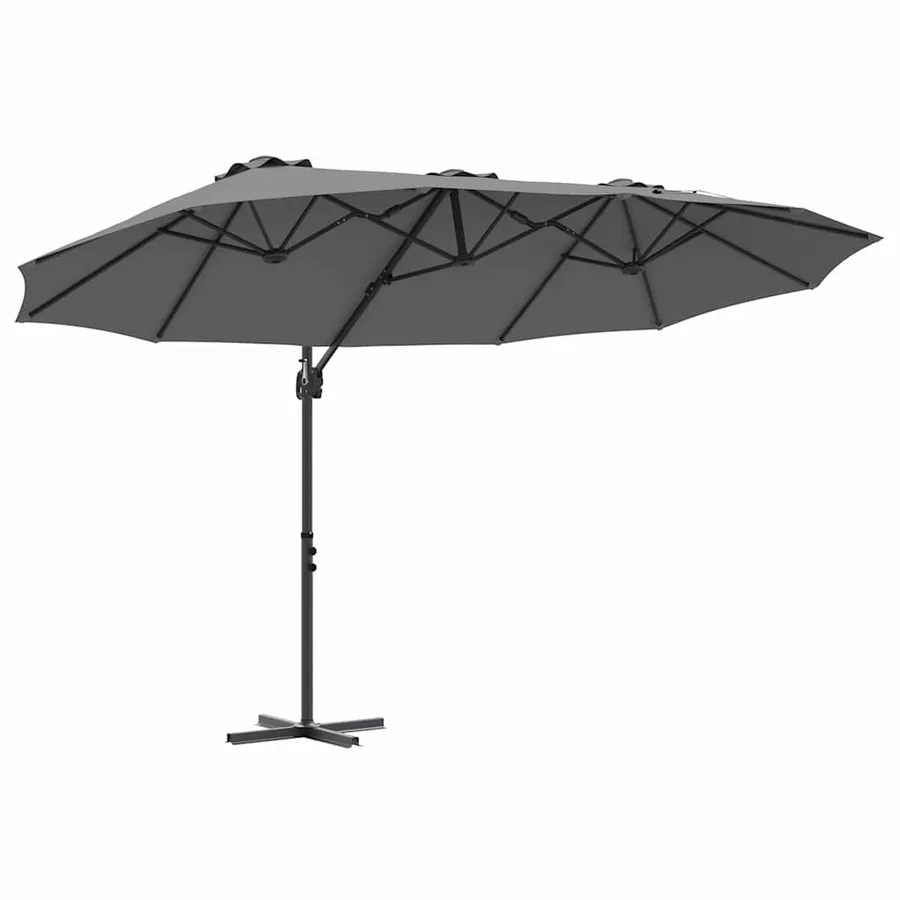 Parasol Anthracite 372 x 198 x 243 cm Polyester et Aluminium - 2