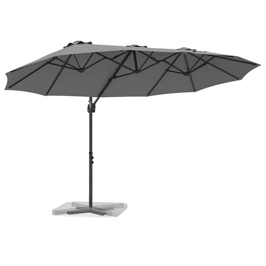 Parasol Anthracite 372 x 198 x 243 cm Polyester et Aluminium - 3