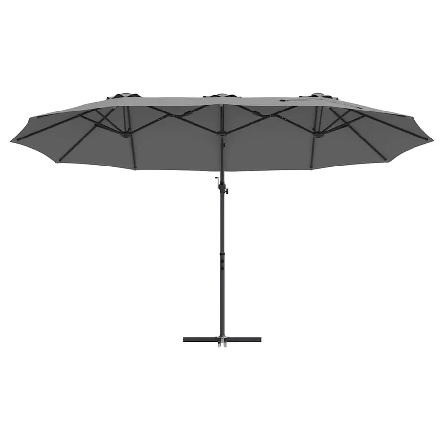 Parasol Anthracite 372 x 198 x 243 cm Polyester et Aluminium - 5