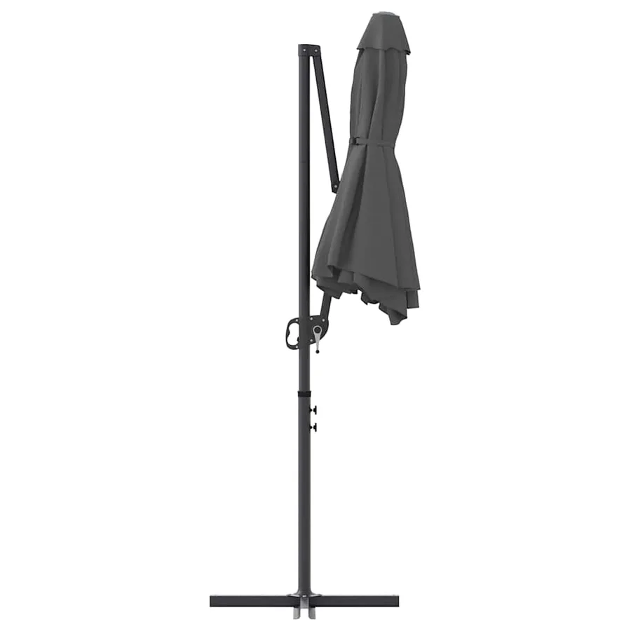 Parasol Anthracite 372 x 198 x 243 cm Polyester et Aluminium - 7