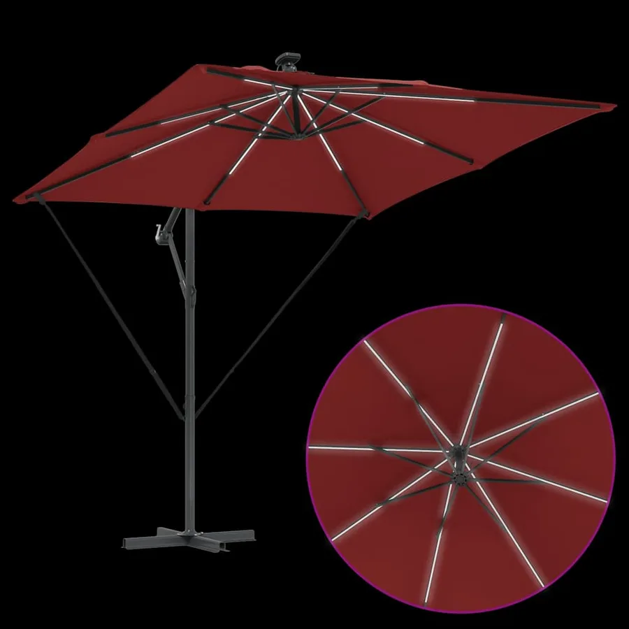 Parasol Terre cuite 249 x 249 x 250 cm Polyester et Aluminium - 12