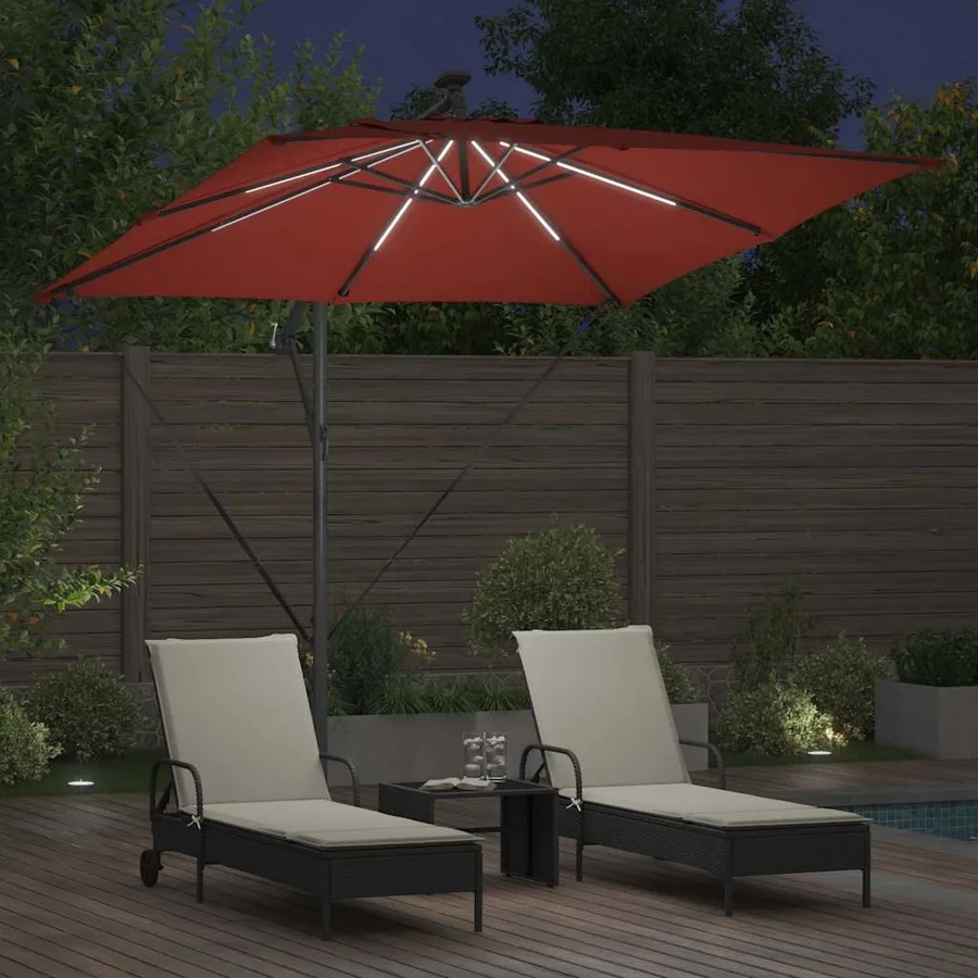 Parasol Terre cuite 249 x 249 x 250 cm Polyester et Aluminium - 4