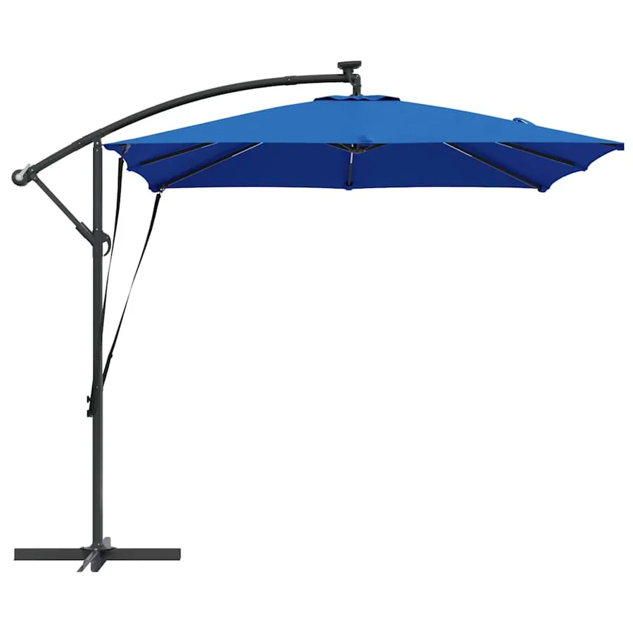 Parasol 249 x 249 x 250 cm Polyester et Aluminium Azur - 7