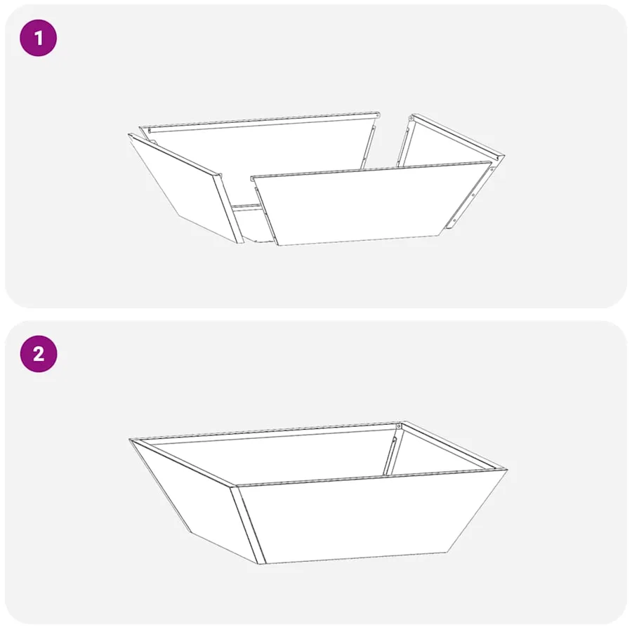 Cache-pot de jardin 5 pc Anthracite 50 x 50 x 15 cm - 11