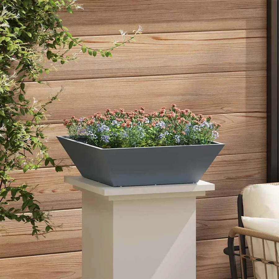 Cache-pot de jardin 5 pc Anthracite 50 x 50 x 15 cm - 4