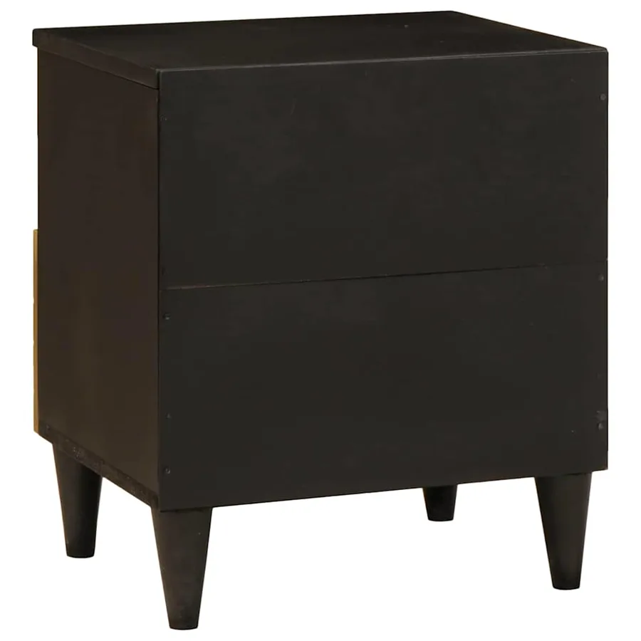 Table de chevet 2 pcs Noir et or 40 x 33 x 46 cm - 6