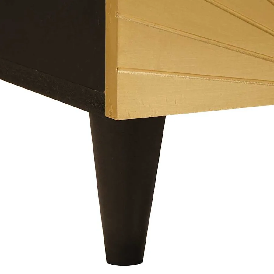 Table de chevet 2 pcs Noir et or 40 x 33 x 46 cm - 9