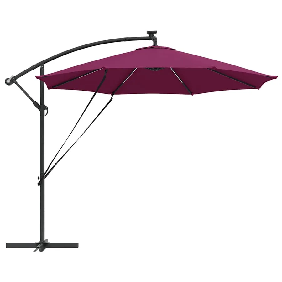 Parasol Bordeaux 294 x 294 x 248 cm Polyester et Aluminium - 7