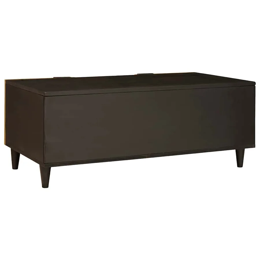 Table basse Noir et or 100 x 54 x 40 cm Bois d'ingénierie - 5