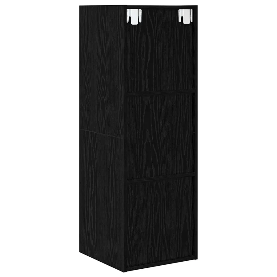 Ensemble meuble TV Montage mural Chêne noir 37 x 37 x 107 cm - 9