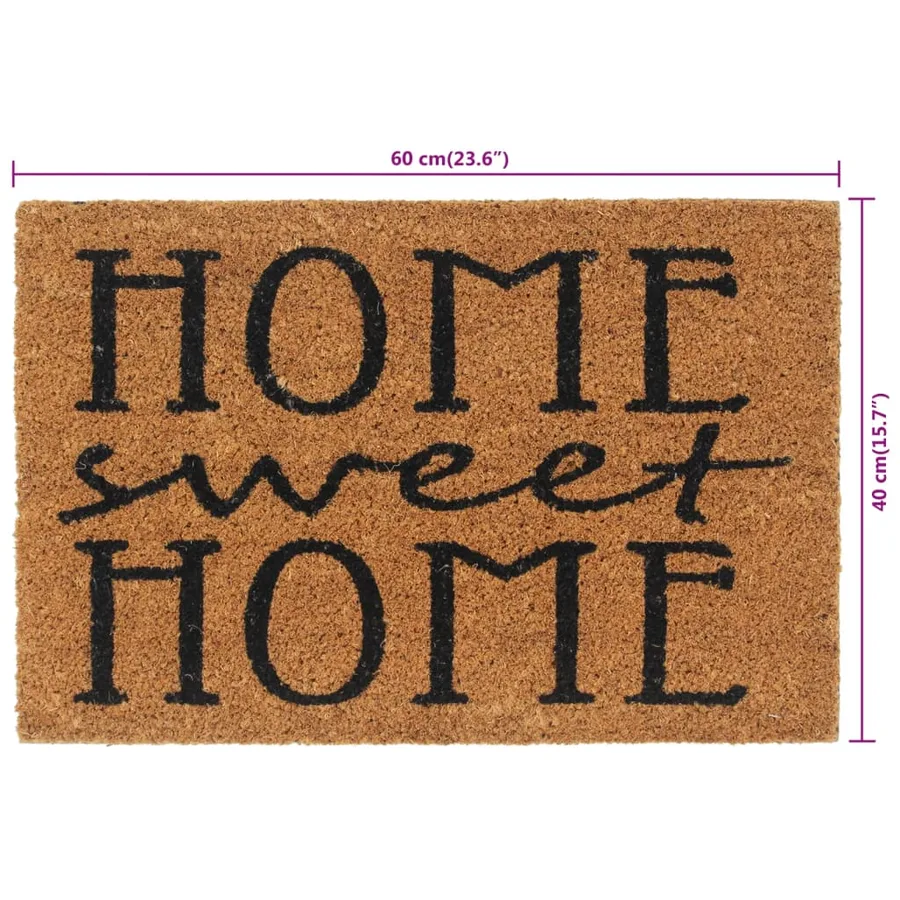 Tapis de porte naturel 40x60 cm fibre de coco touffeté - 6