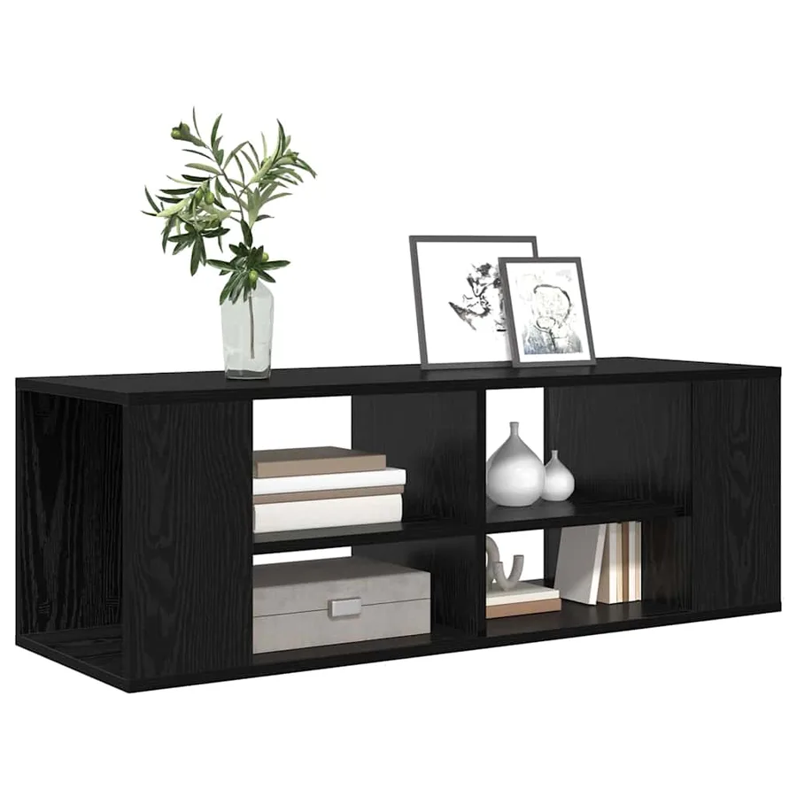 Ensemble meuble TV Montage mural Chêne noir 102 x 35 x 35 cm - 3