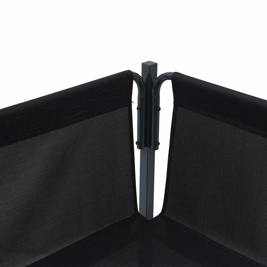 Ensemble de canapé de jardin avec coussin 7 pcs Noir Acier - 11